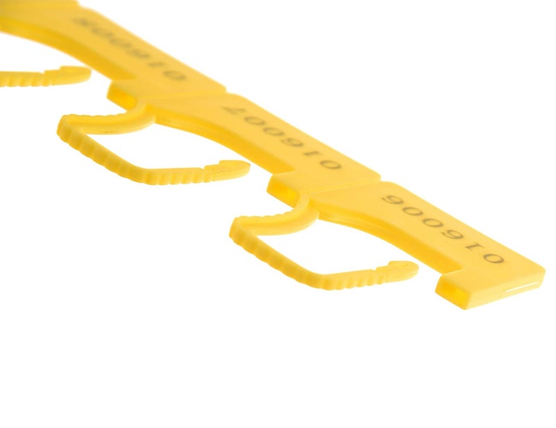 XF-Vel Plastic Security Tags Padlock Seal Small Locks Numbered Yellow 100pcs - Image 5